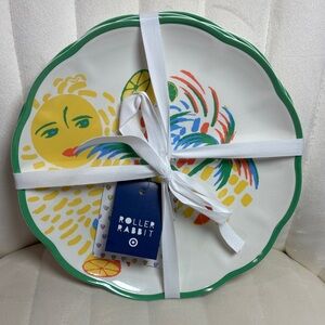 Roller Rabbit x Target Multicolor Sun and Palm Tree Plate Set of 4